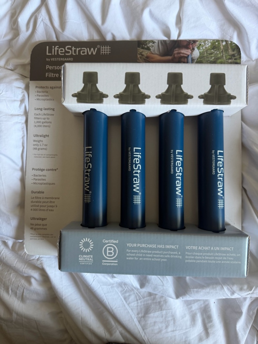 LifeStraw Personal Water Filter - Blue (Set of 4)